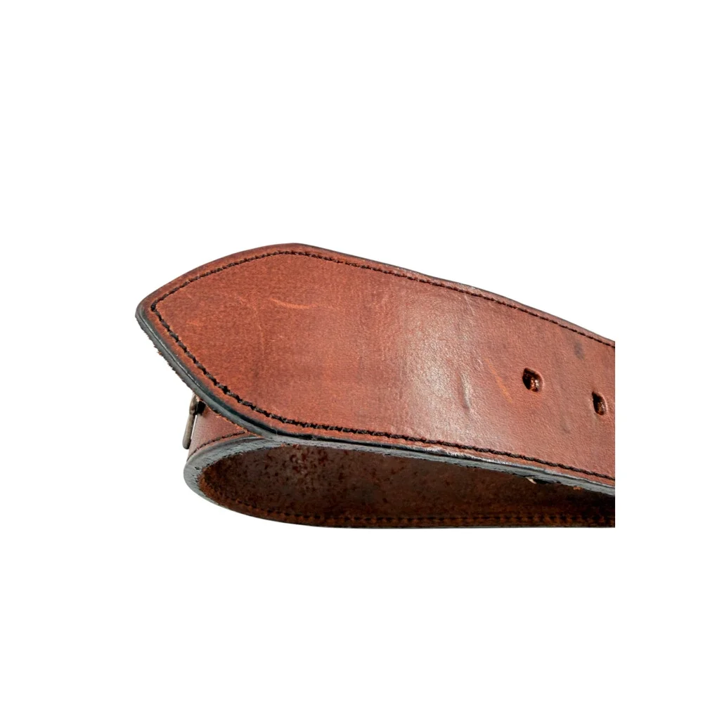 Vintage Western Brown Leather Horse Buckle Belt Sz 26 Rodeo Cowboy Cowgirl Ranch